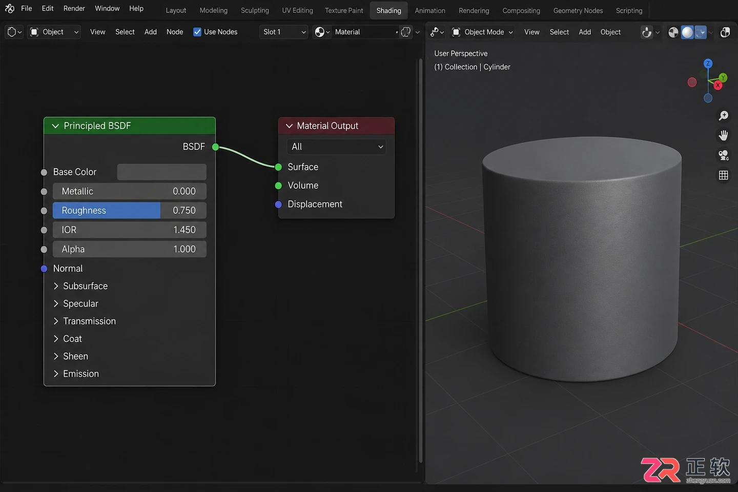 blender怎么做橡胶模型材质效果制作教程