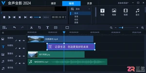 会声会影2024怎么删除轨道上自带字幕