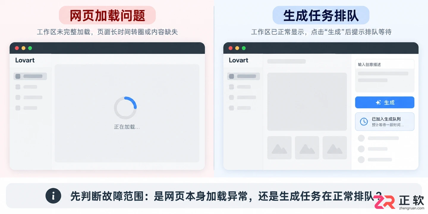 Lovart中文版网页加载慢或生成失败怎么解决?