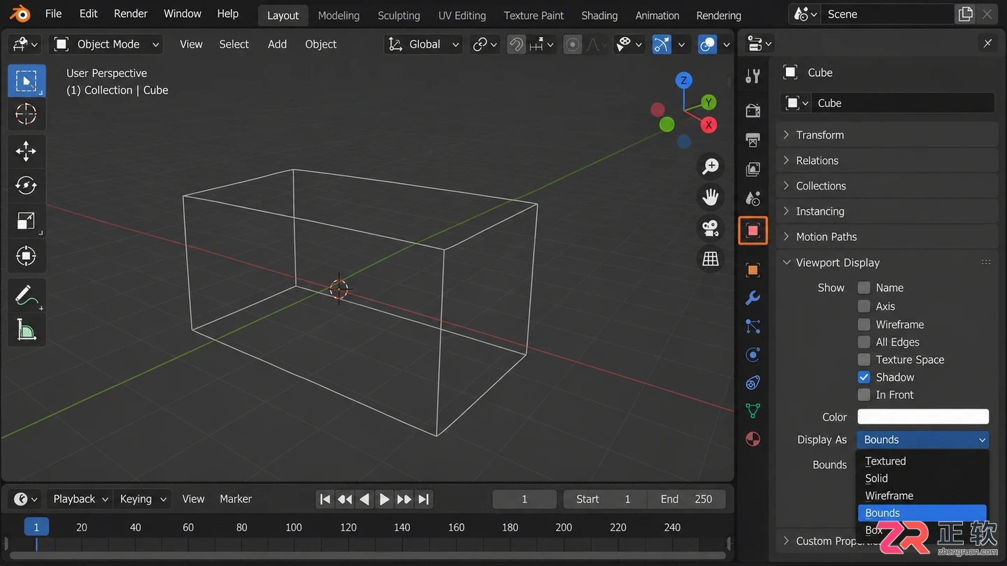 blender怎么显示边框快捷键操作教程