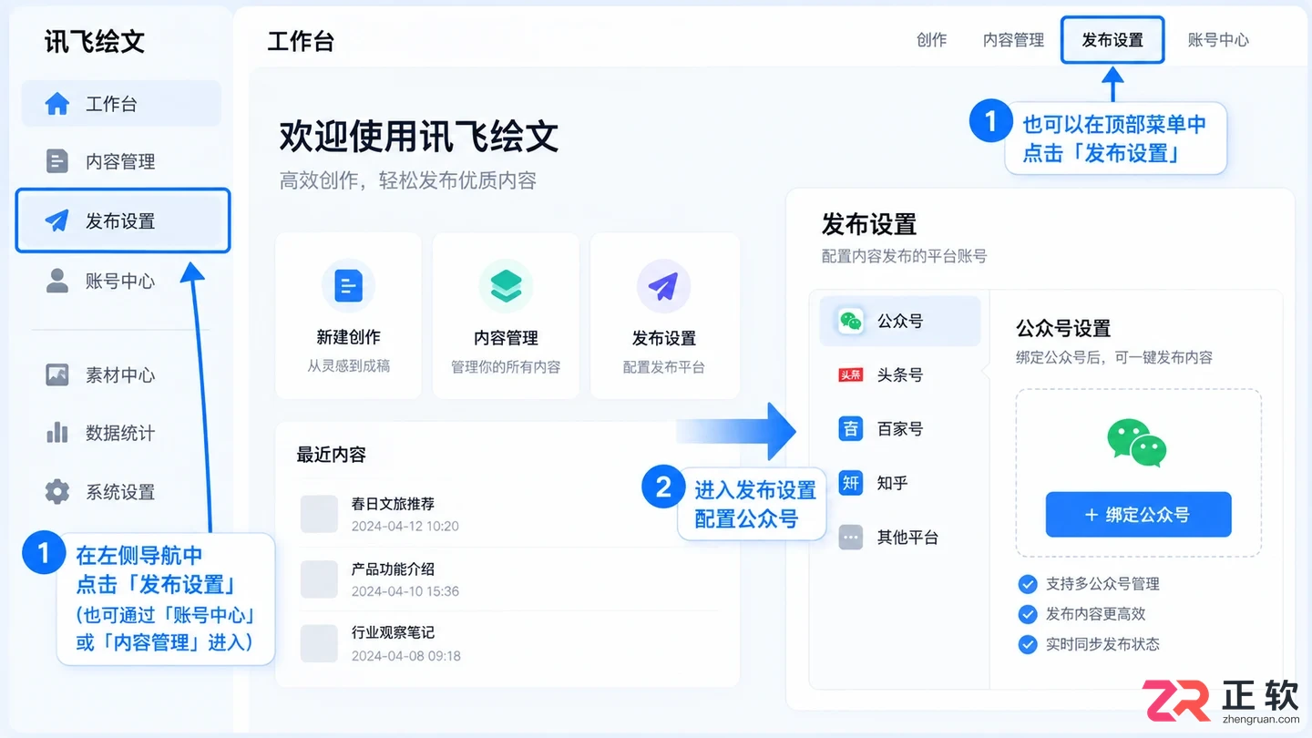 如何绑定公众号到讯飞绘文