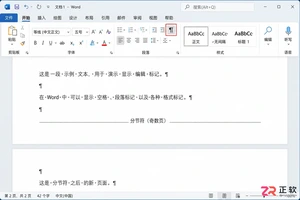 Word奇数页分节造成空白页怎么处理
