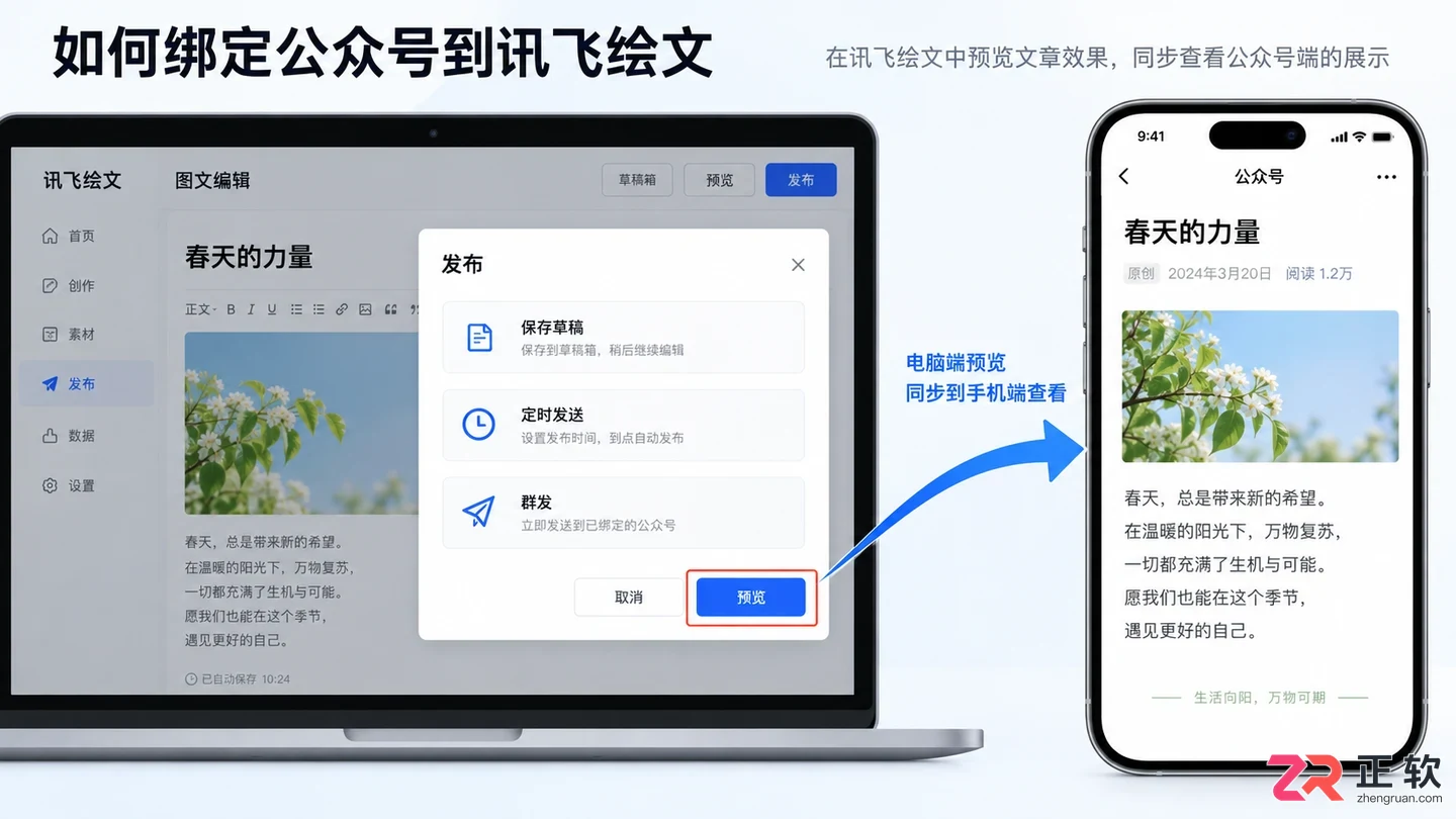 如何绑定公众号到讯飞绘文