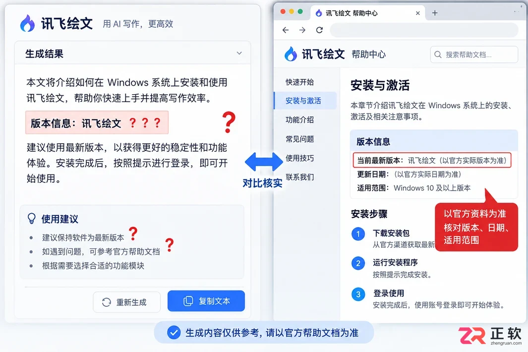讯飞绘文模型切换后内容有什么变化