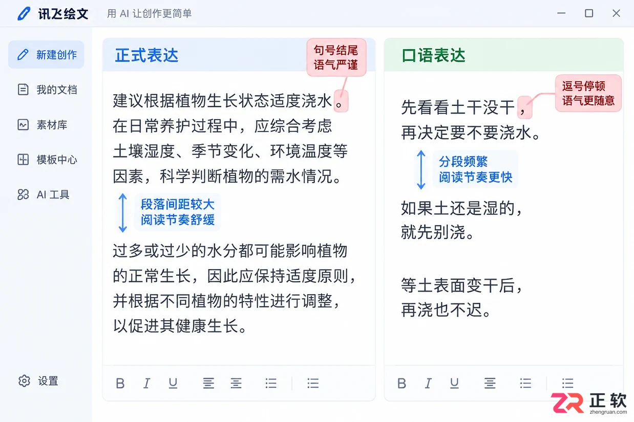 讯飞绘文模型切换后内容有什么变化
