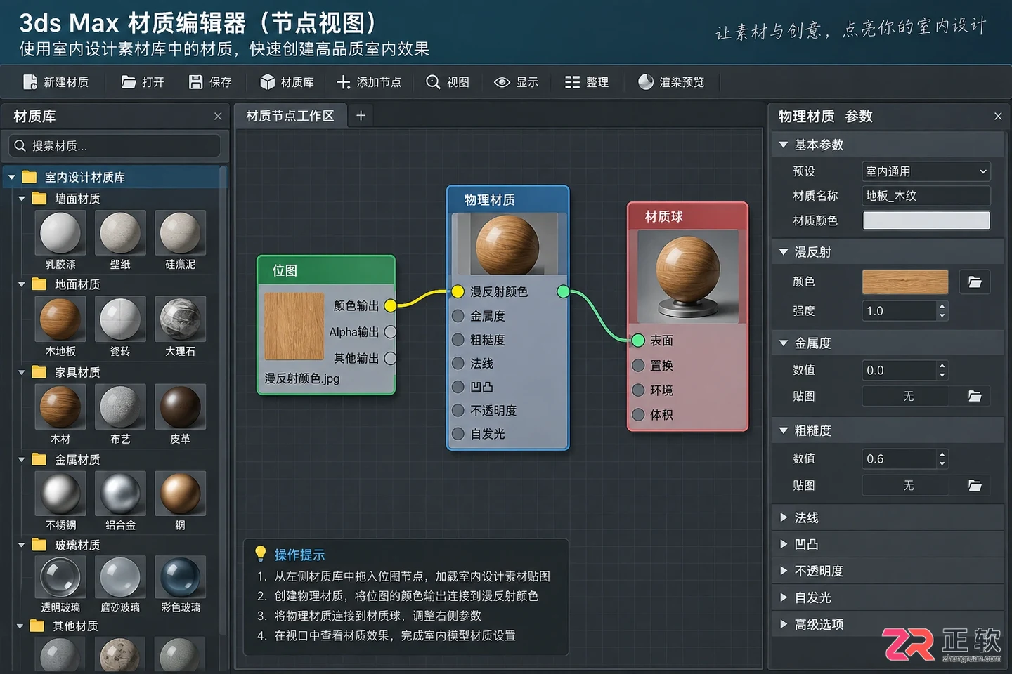 3dmax室内设计素材库免费下载及室内模型素材使用教程