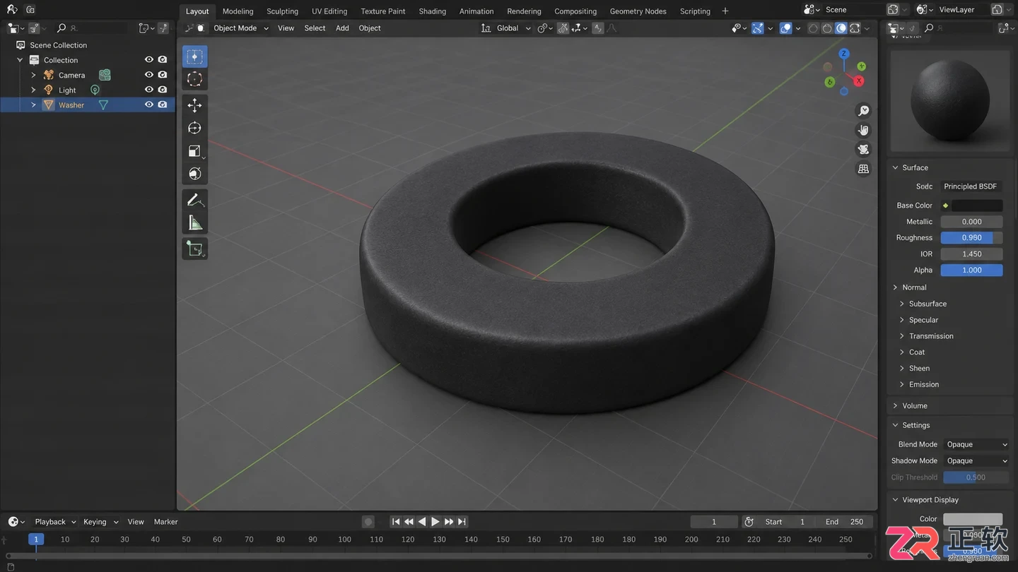blender怎么做橡胶零件建模与材质设置教程
