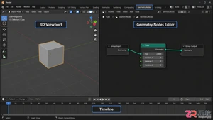 blender几何节点功能怎么开启详细教程