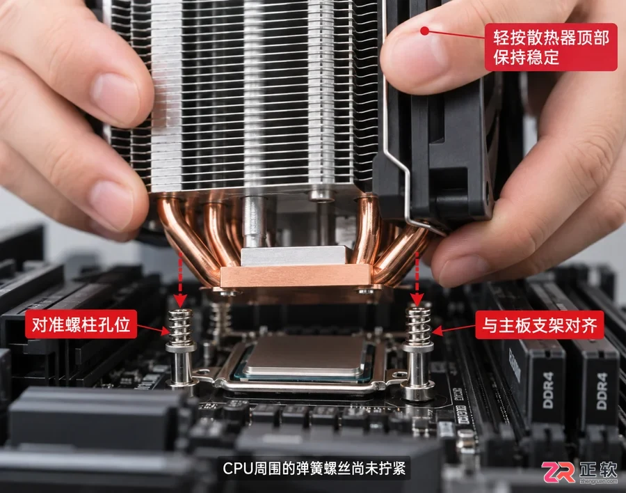 cpu散热器安装方法步骤图解教程