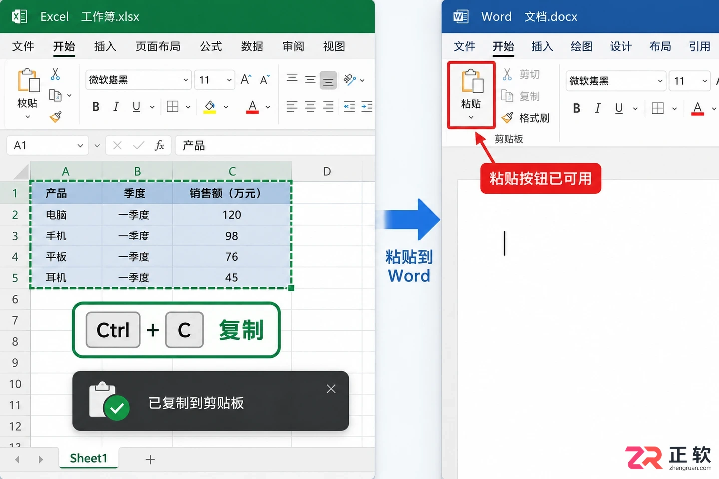 paste special快捷键是什么及使用方法