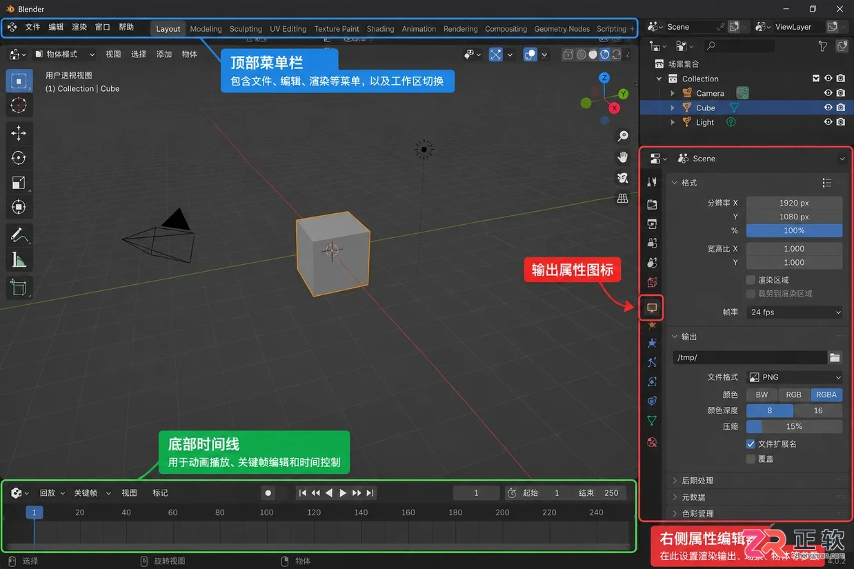 Blender渲染动画后教程视频保存与导出方法