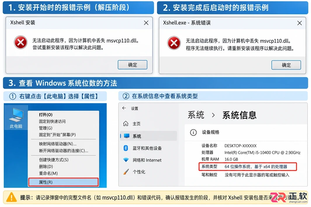 xshell安装找不到msvcp110.dll
