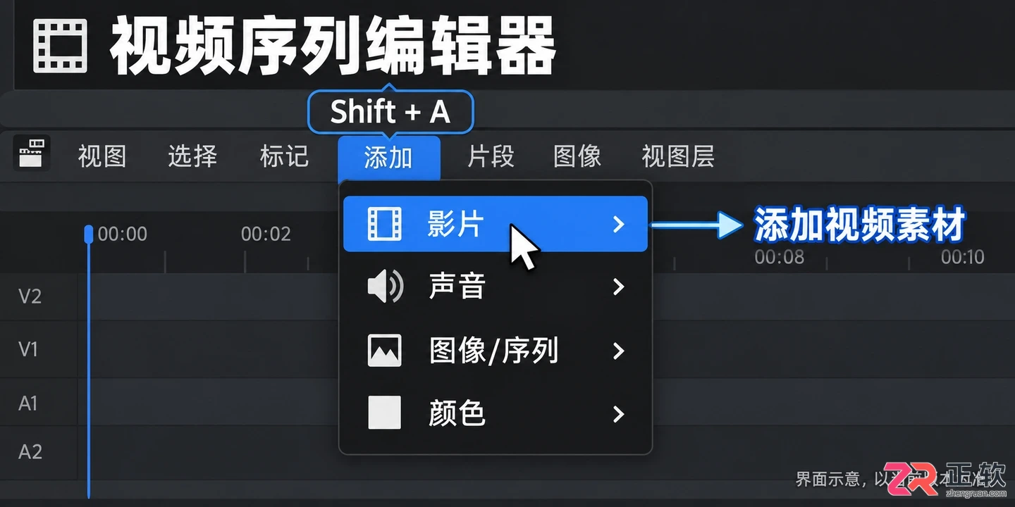 blender视频导入快捷键命令是什么及操作方法