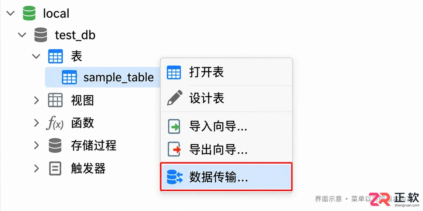 navicat的数据传输在哪里打开及查找方法