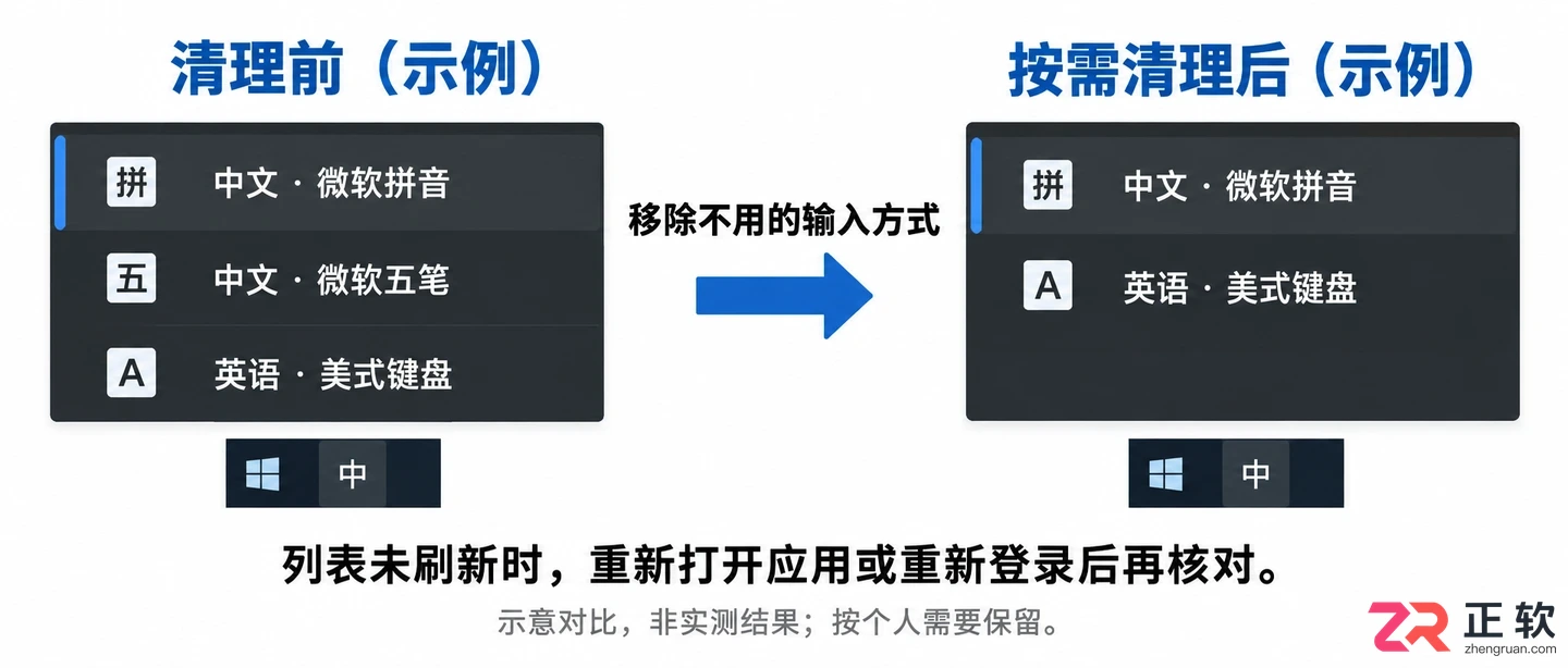 如何删除Windows10中多余的输入法