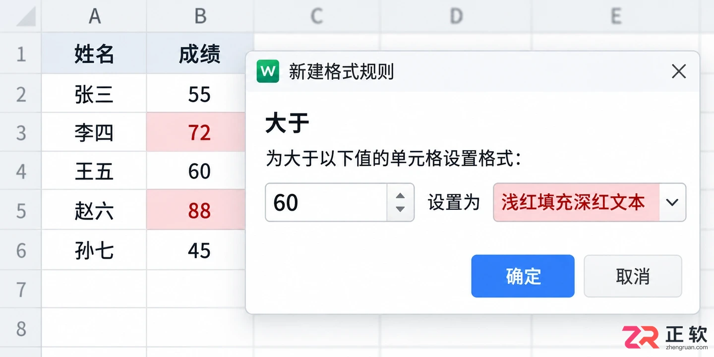 WPS 表格条件格式怎么设置高亮数据