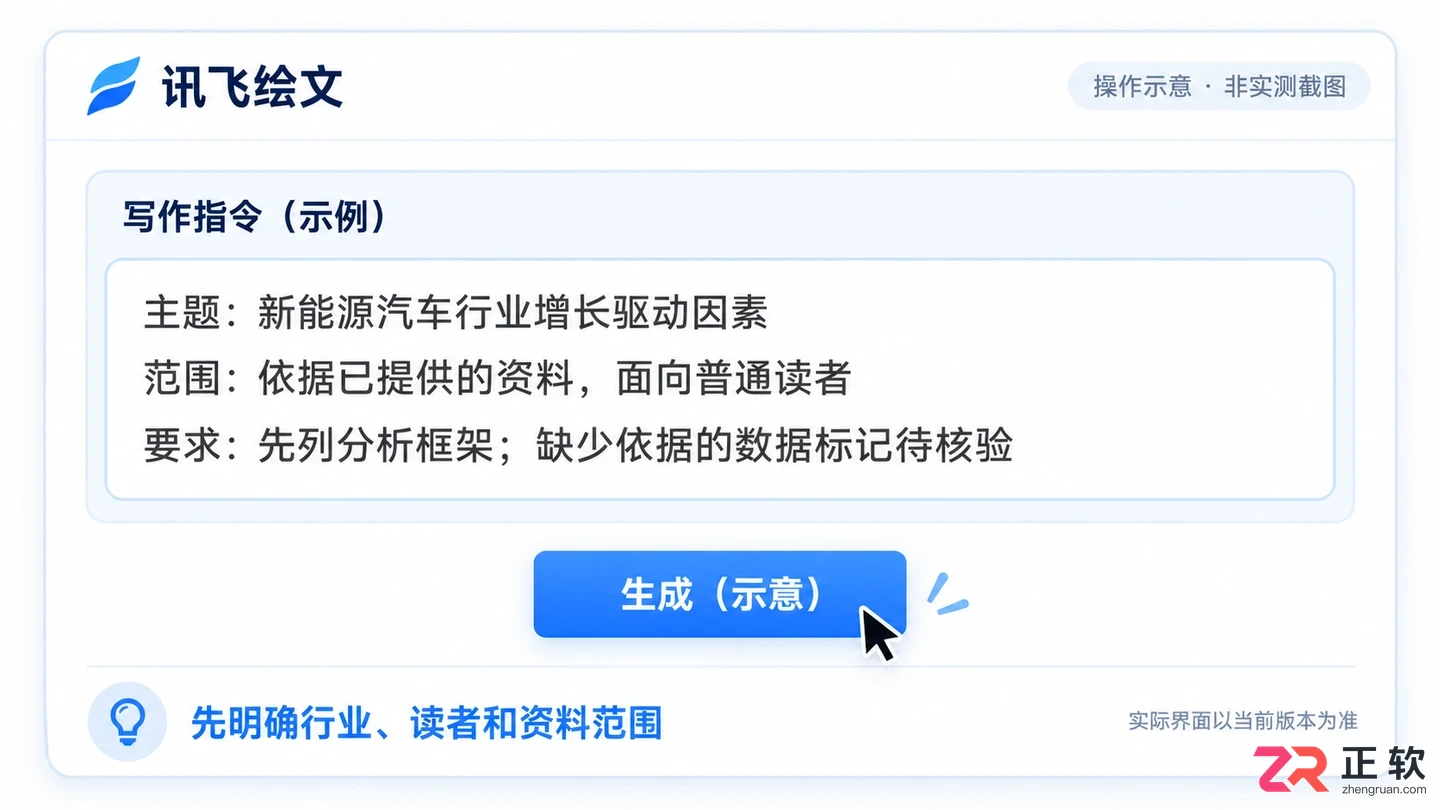 如何用讯飞绘文5分钟生成一篇行业分析稿