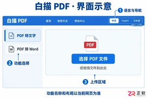 白描pdf中文设置在哪里及详细操作教程