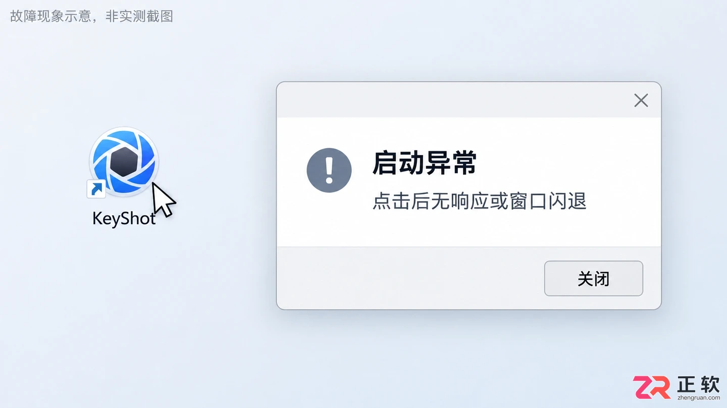 keyshot应用程序无法正常启动怎么回事