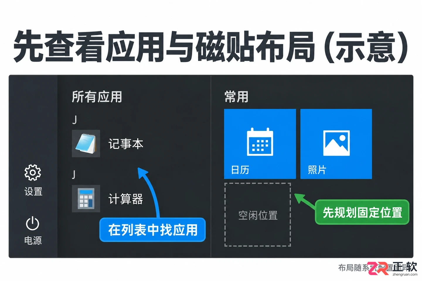 Windows10开始菜单设置:如何固定常用应用