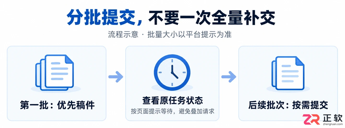 讯飞绘文同时提交大量长稿件触发限流怎么解决