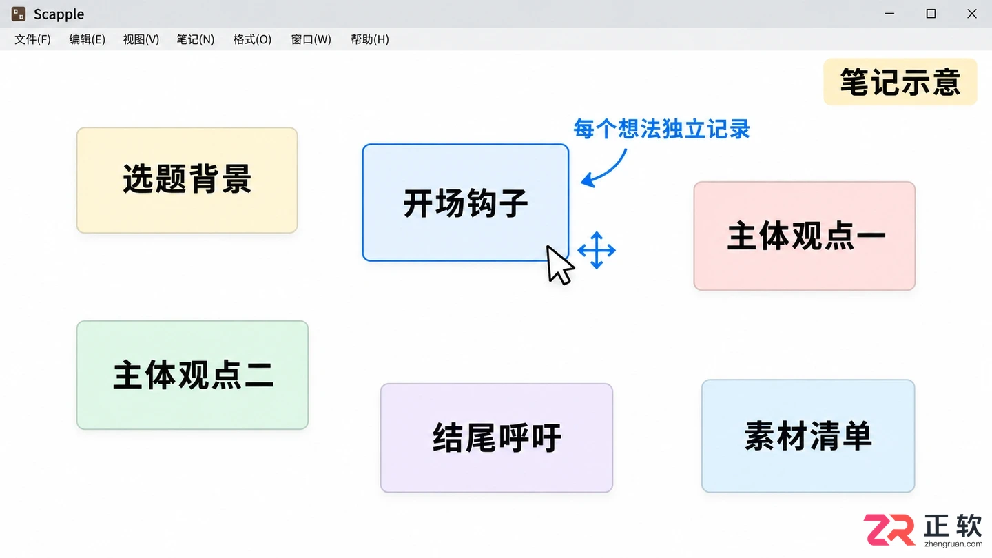 scapple视频教程新手入门基础操作详解