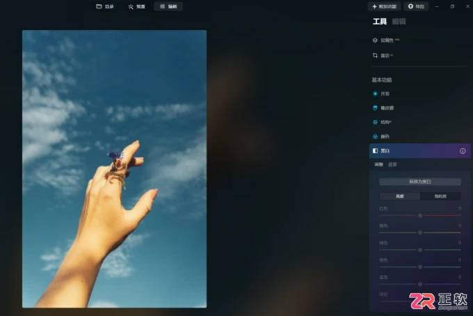 Luminar Neo黑白与彩色互转教程：从去色到创意上色