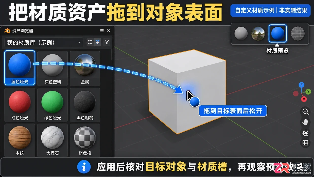 blender材质库在哪内置资产库打开与使用教程