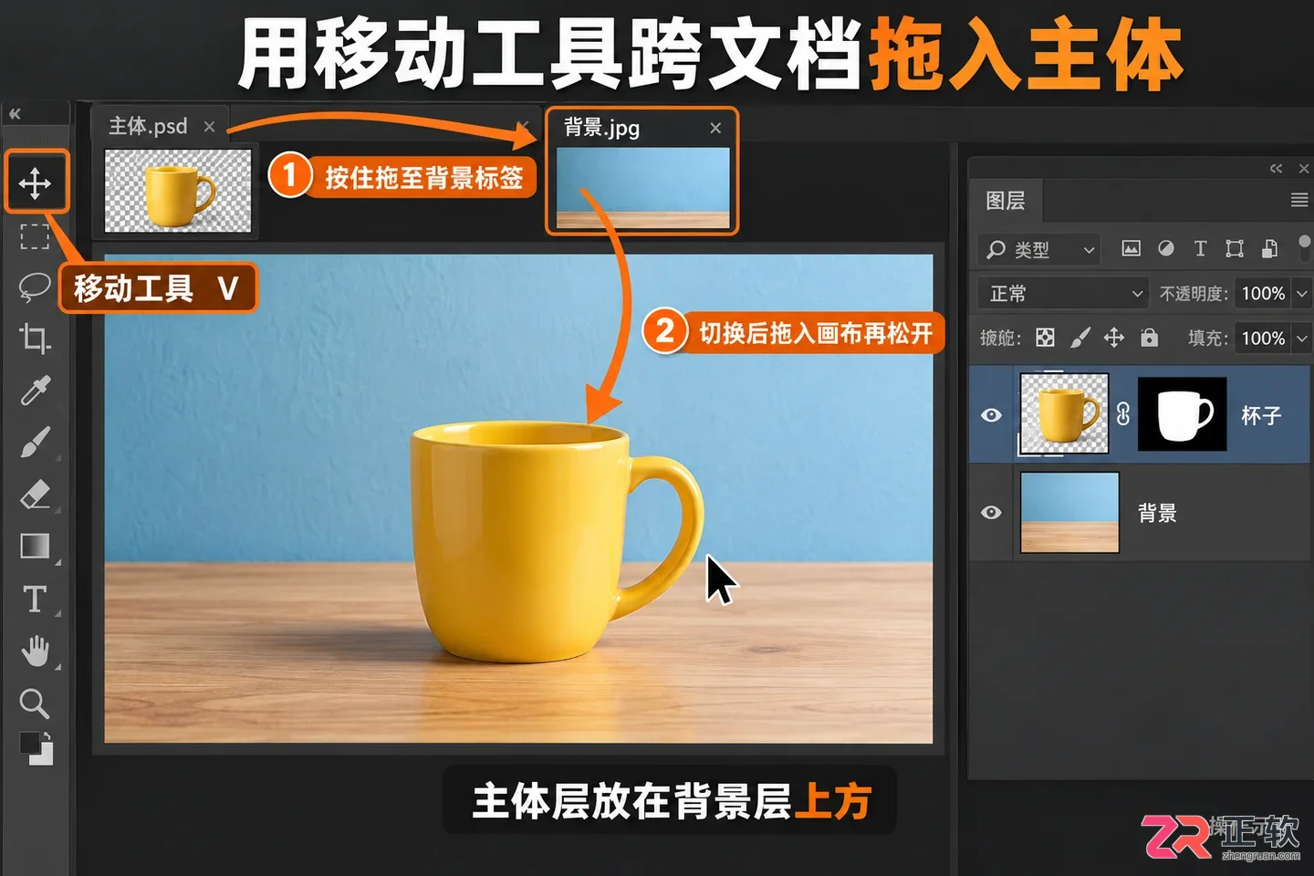 ps怎么抠图放在另一个图底