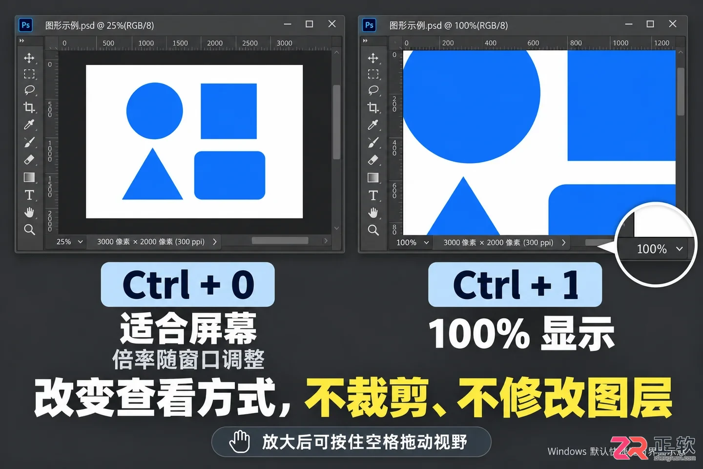 PS放大缩小的快捷键是什么