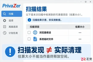 为什么用privazer清理过后虽然只清理了