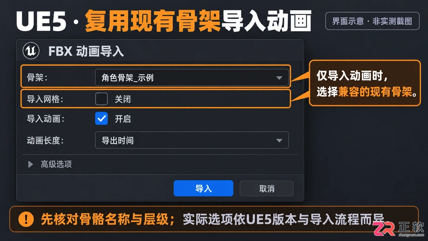 blender导出动画到ue5详细设置步骤教程