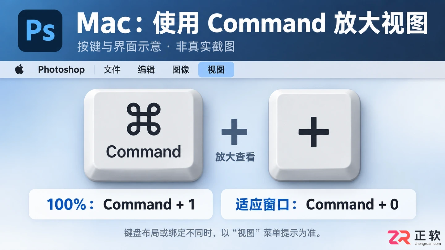 PS怎么用快捷键放大
