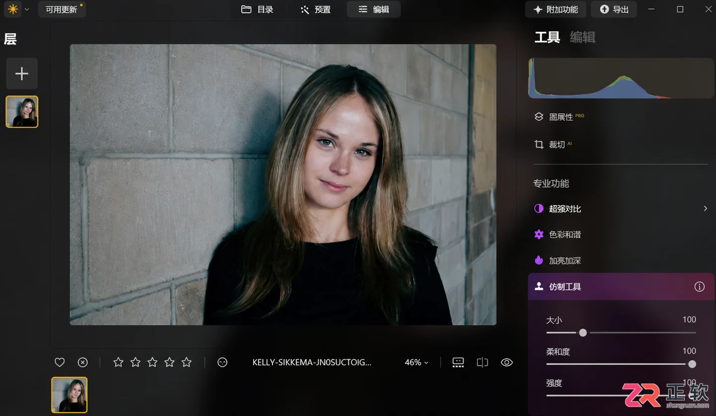 Luminar Neo去除水印与移除路人操作指南