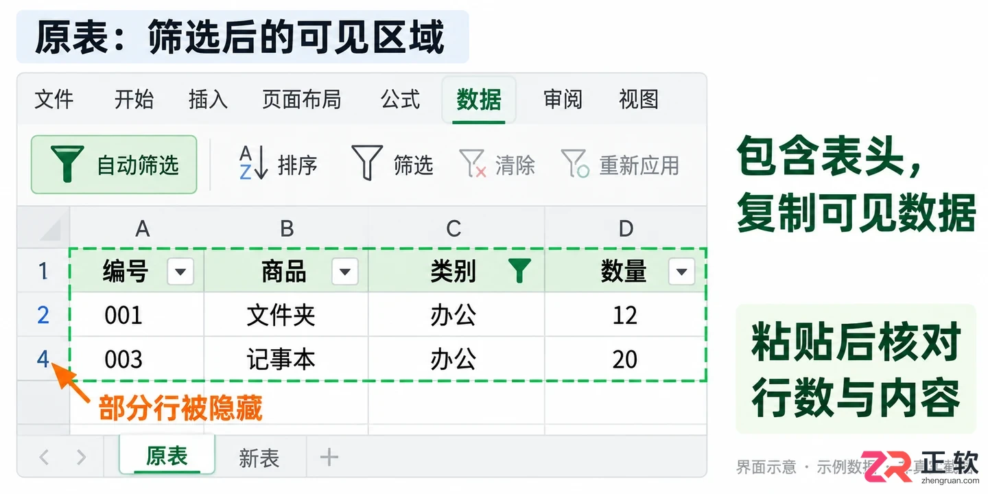 WPSOffice2021复制带筛选的表格,新表格开启筛选方法