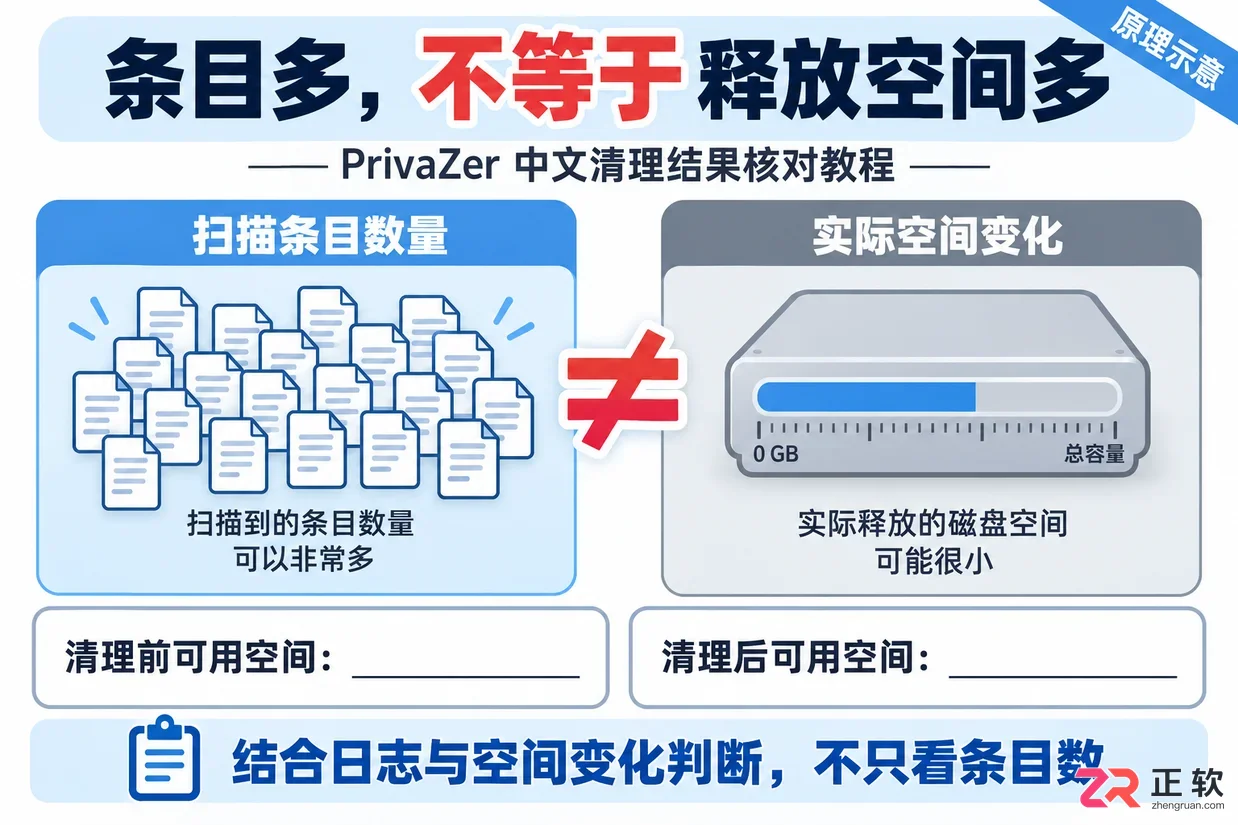 为什么用privazer清理过后虽然只清理了