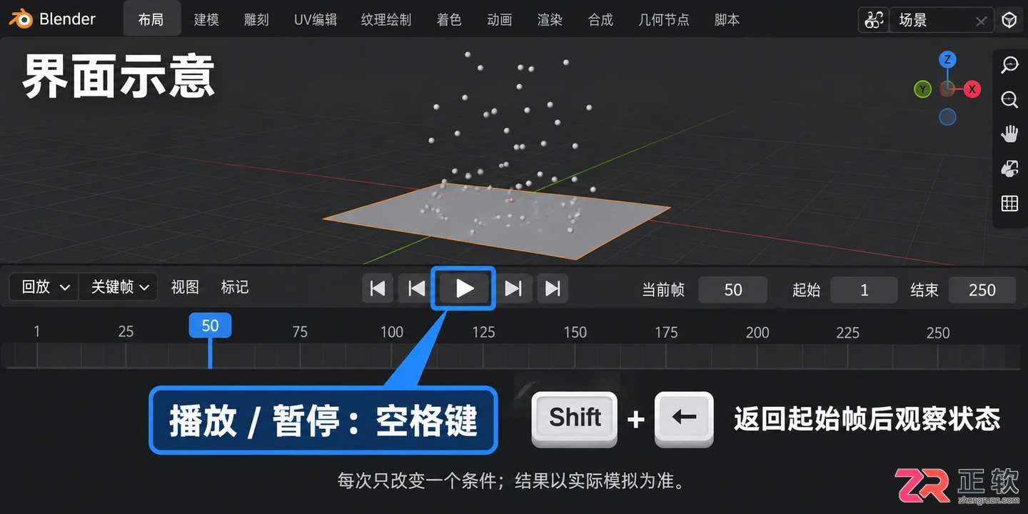 blender如何让质点归位快捷键操作教程