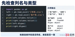 pandas读取excel文件后无法合并数据集