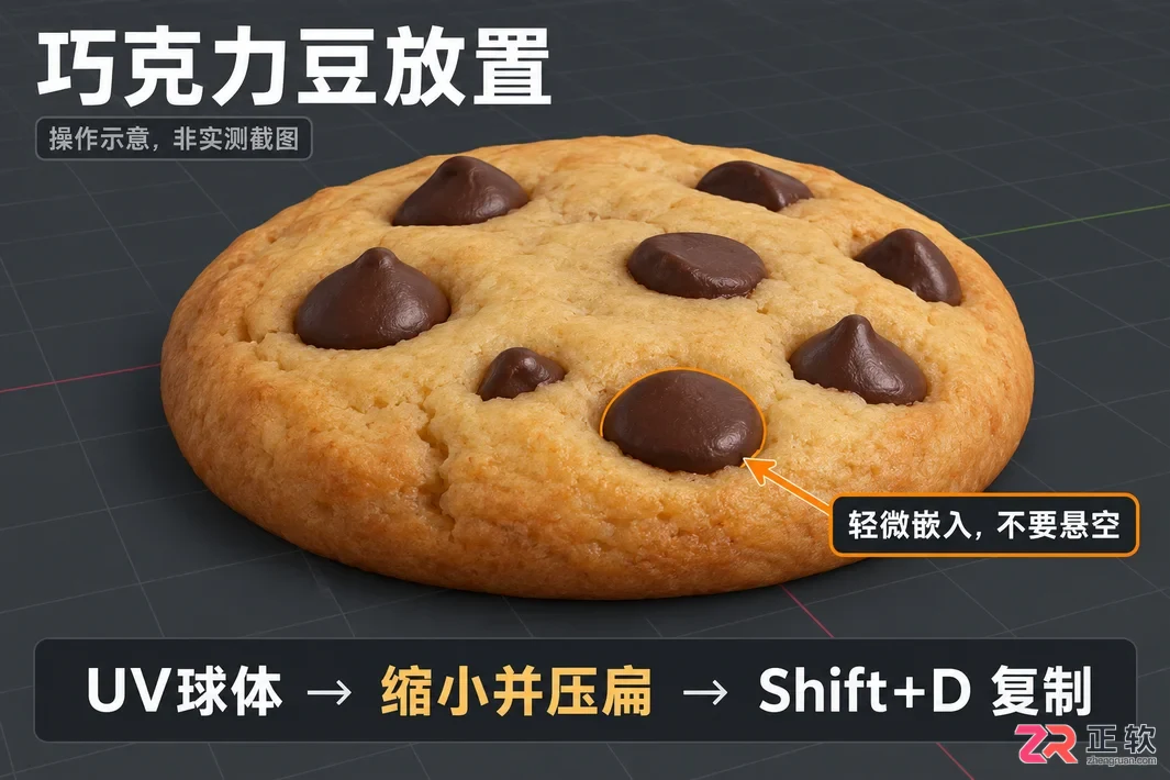 blender制作饼干模型新手入门教程与操作步骤