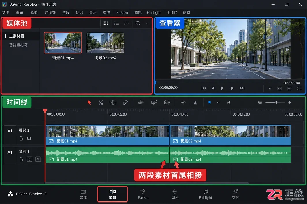 达芬奇剪辑怎么用 新手入门流程