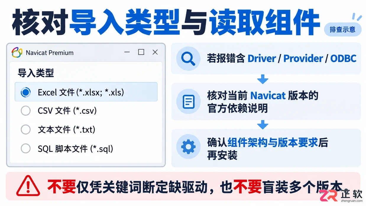 navicat导入excel无法打开文件的原因及解决方法