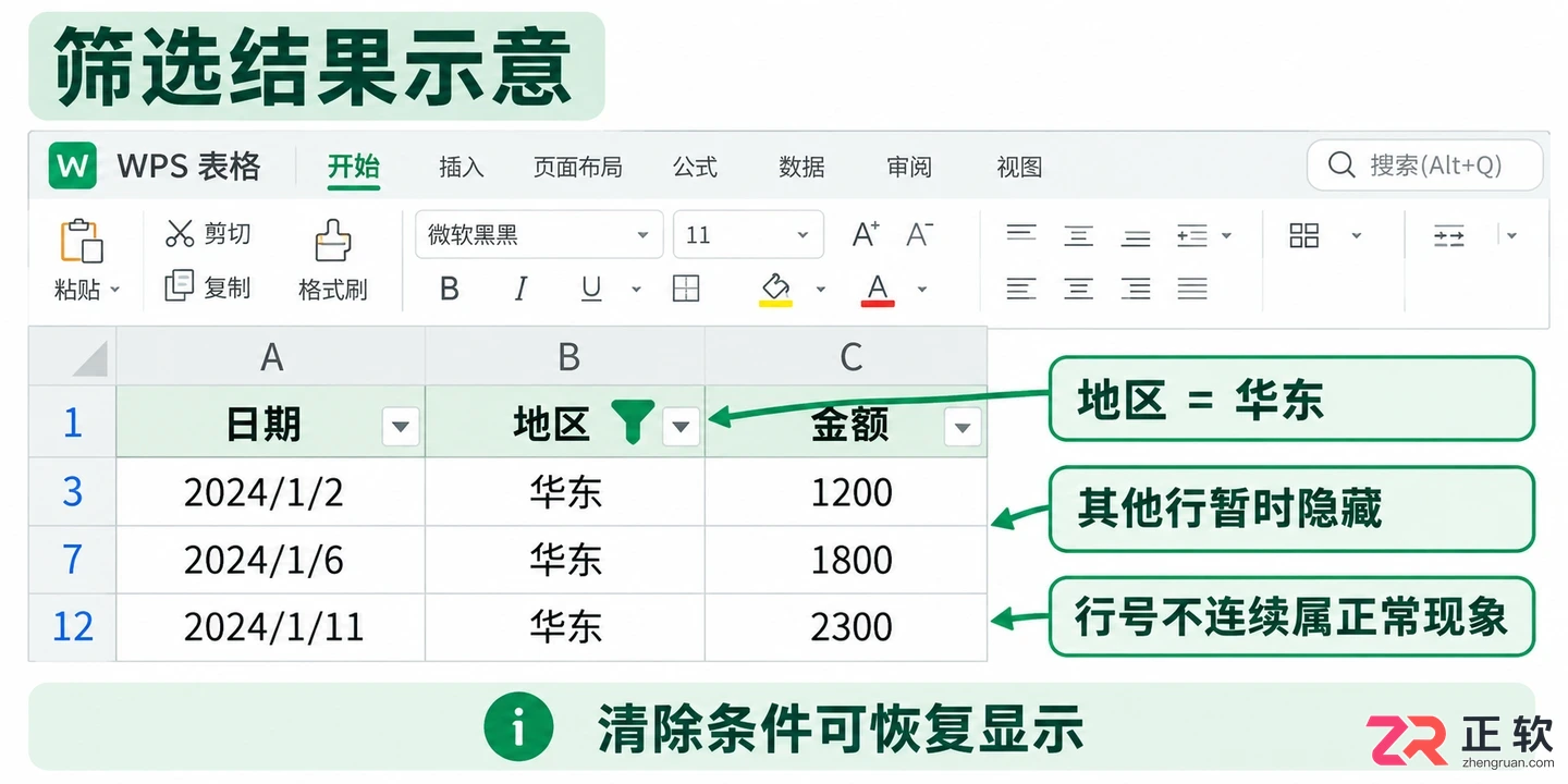WPSOffice2024表格筛选找不到入口怎么办