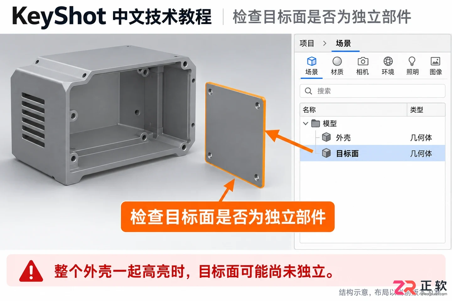 keyshot怎么单独渲染一个面 局部输出方法