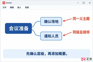 xmind怎么把两个子主题一起概要 操作步骤