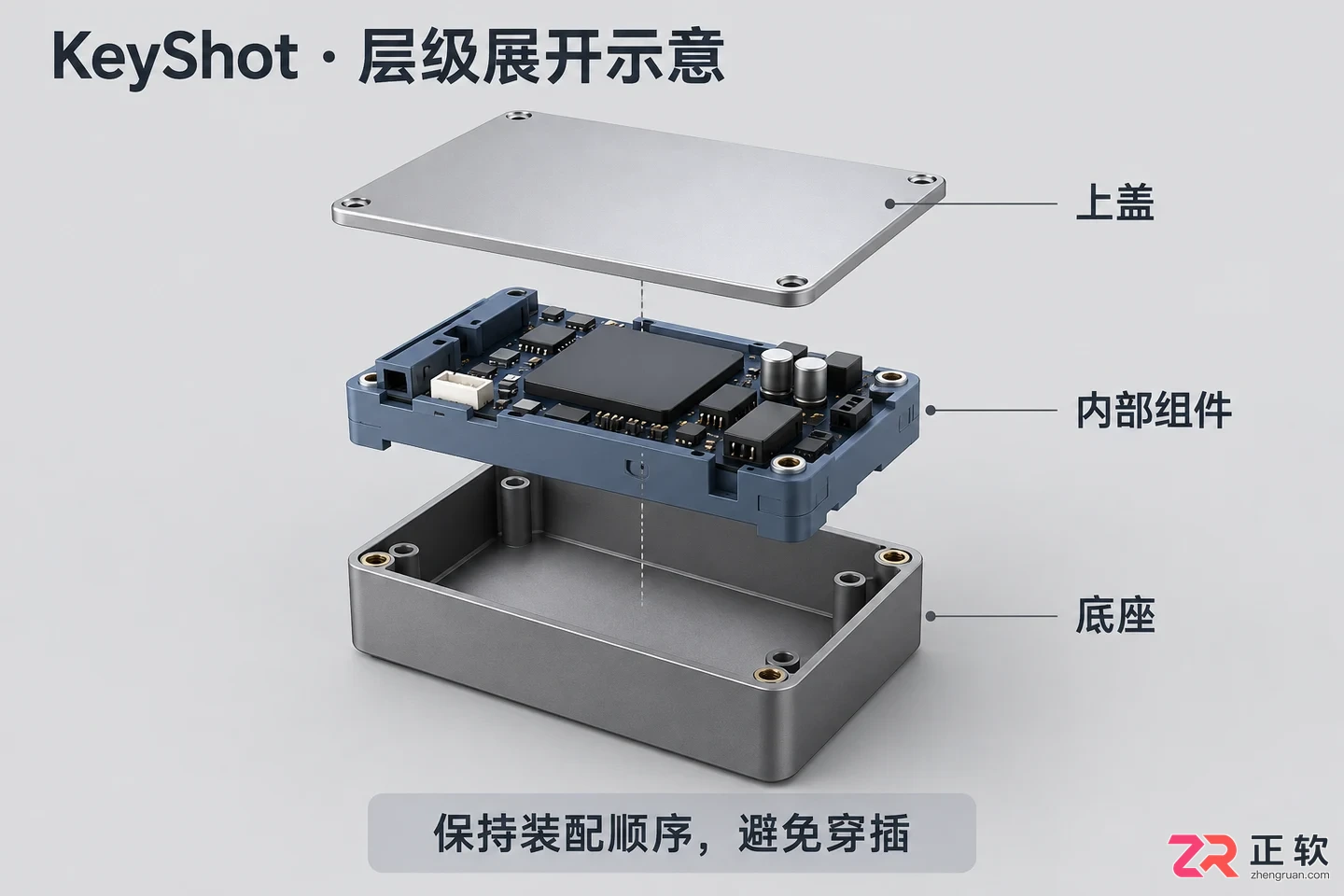 keyshot怎么做爆炸图 零件展开步骤