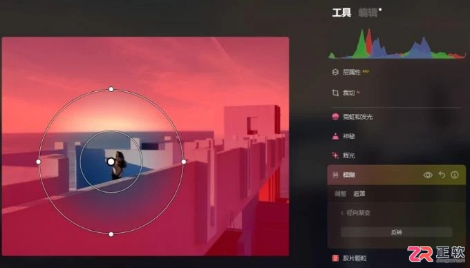 Luminar Neo人像精修：径向渐变模拟景深与AI瘦脸立体感教程
