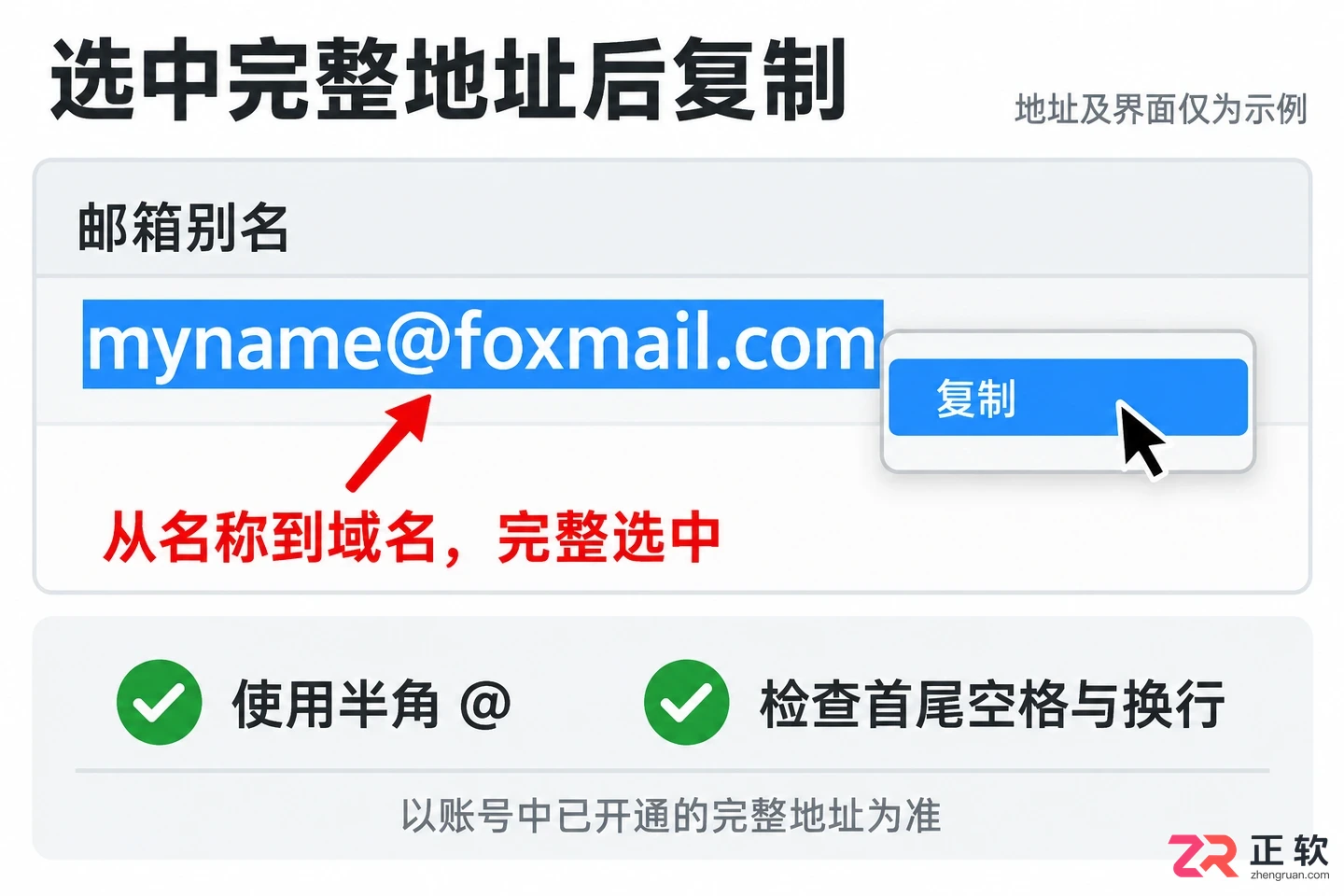 QQ邮箱别名的地址格式是什么