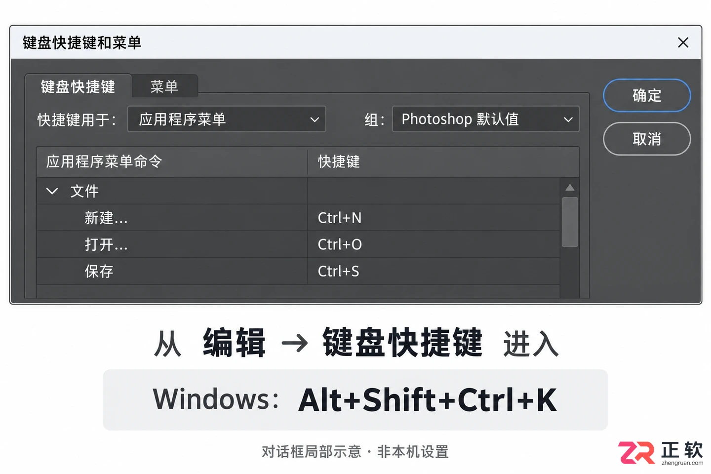 PS快捷键设置在哪里找