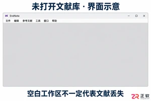 endnote打开后一片灰色怎么办恢复正常界面