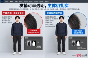 Photoshop抠人像怎么处理头发丝的半透明效果